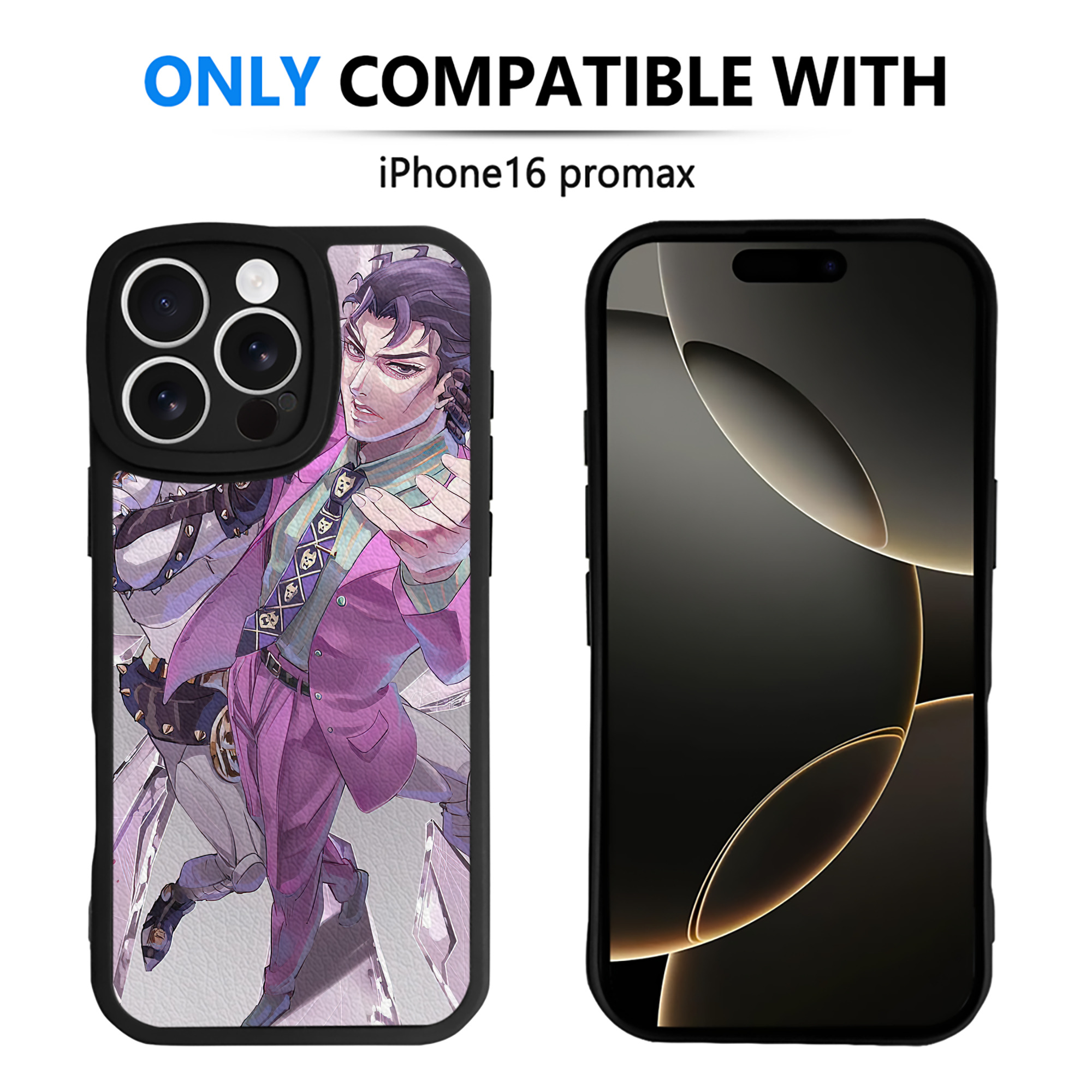 （画像用） ジョジョの奇妙な冒険 JoJo's Bizarre Adventure 【iPhone 16シリーズ対応】シリコンスマホケース（レザー調） 材質：シリコン